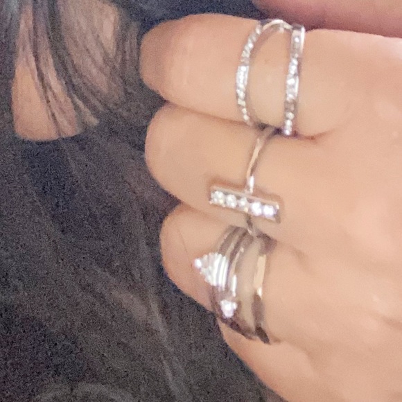 Alquimia Jewelry - WHITE GOLD PAVE MIDI RING STATEMENT SET
